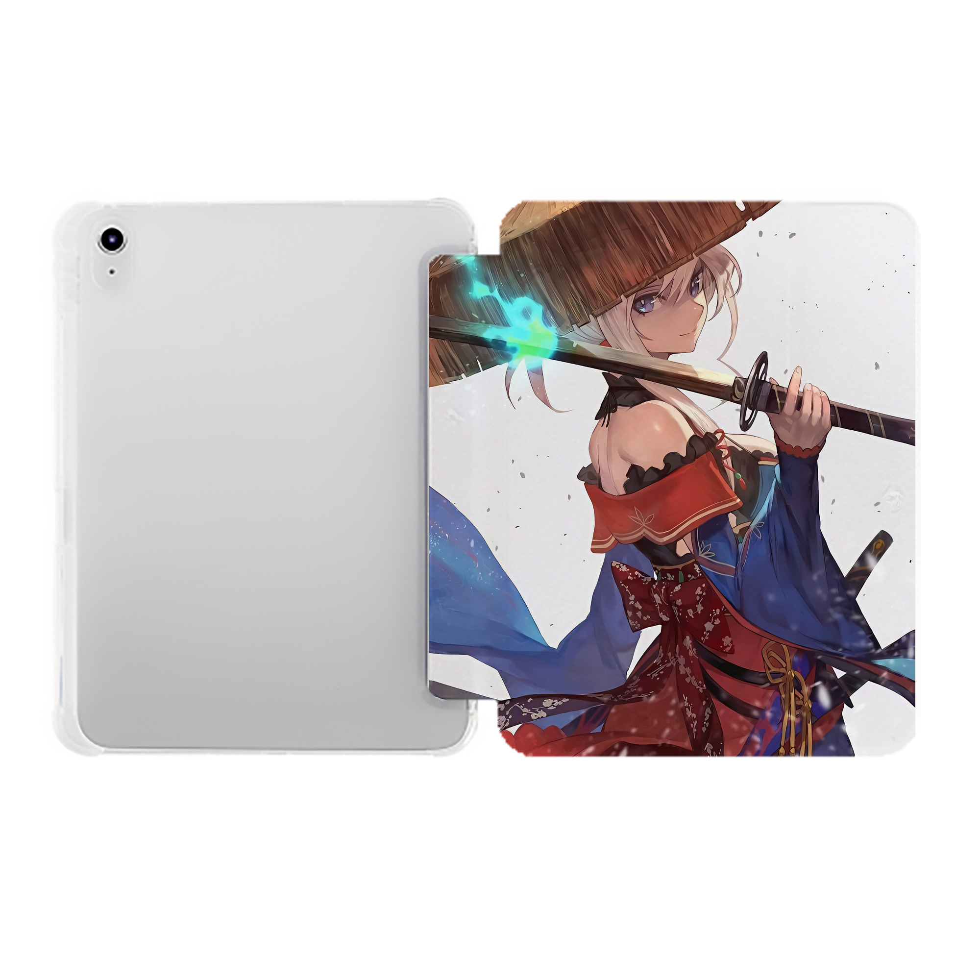 （画像用） 刀剣乱舞 Touken Ranbu IPad ケース ペン収納付き 三つ折りスタンド PUレザー×シリコン 対応機種9.5/10.5/10.9インチ